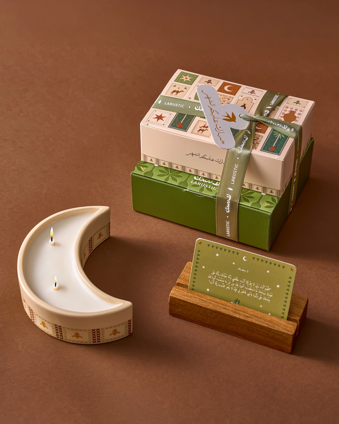 Athkar and moon candle